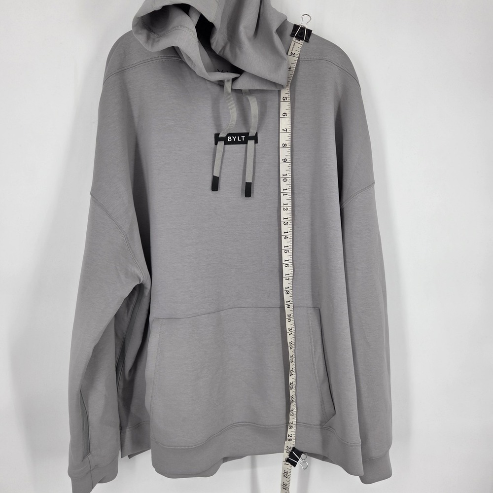 NEW BYLT Roam Knit Adapt Pullover Hoodie Sweatshirt Mens XL Gray Activewear NWT - Picture 4 of 10
